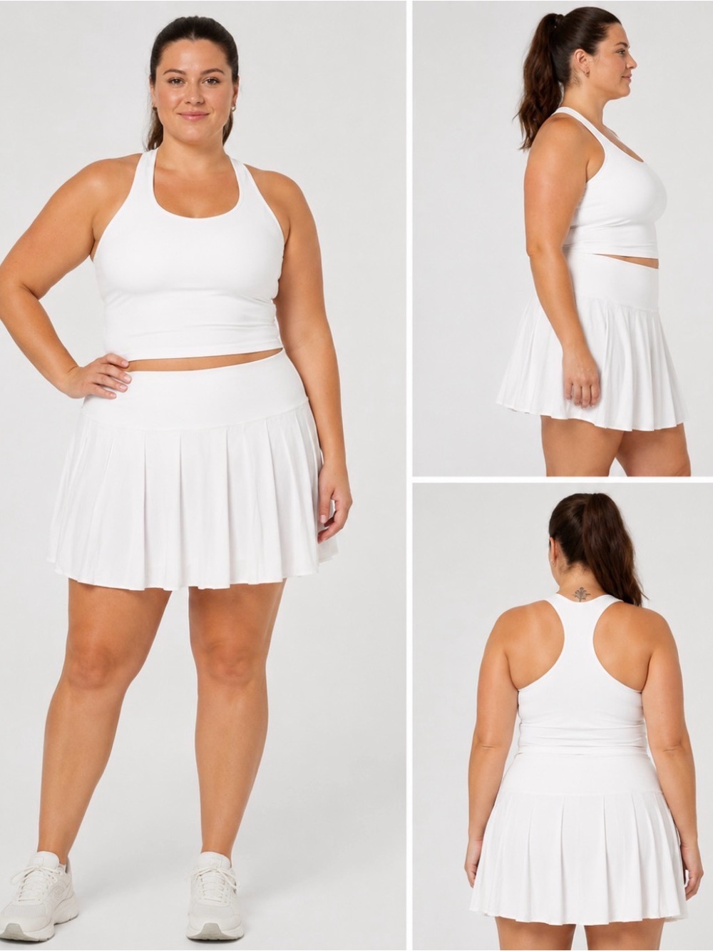 Offline by Aerie Pleated Mini Skirt Skort Women XXL White Tennis Pickleball NWT